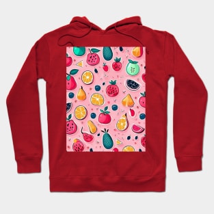 Cute fruits pattern pink design gift ideas Hoodie